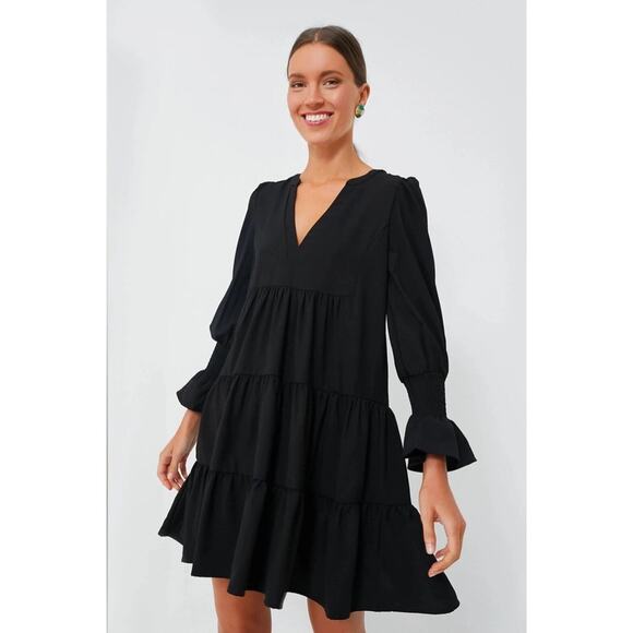 Pomander Place Dresses & Skirts - Tuckernuck Pomander Place Kenzo Crepe Long Sleeve Mini Dress size S Black